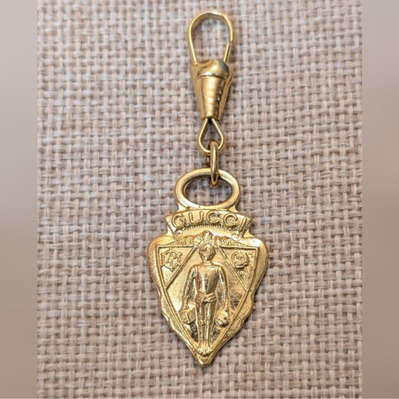 Gucci Gold Zipper Pull Pendent Keychain - Picture 1 of 2